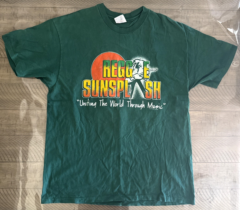 Vtg 90s Reggae Sunsplash 1991 Uniting World Through Music Rasta Concert T-Shirt